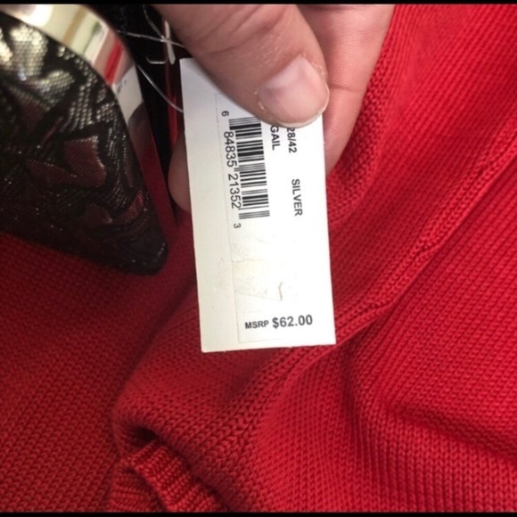 Jessica McClintock Metal Box Clutch w Strap - Picture 5 of 5